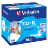 CD-R 80 Verbatim 52x, jewel box, printable, balení 10 ks