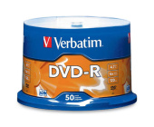 DVD-R Verbatim 4,7 GB 16x cake box, balen 50 ks