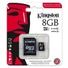 Karta Kingston Micro Secure Digital, 8 GB, class 10, adaptér