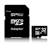 Karta micro SDHC Silicon Power, 32 GB, class 4, + adaptr SD