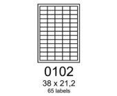 Univerzln etikety 38 x 21,2 mm, matn, bl, 100 list