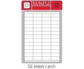 Etikety Economy 52,5x21,2 mm, matn, bl, 100 list