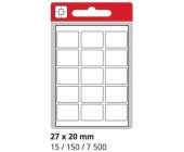 Etikety pro run popis 27 x 20 mm, 10 list, 150 ks, bl