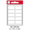 Etikety pro run popis 42 x 20 mm, 10 list, 100 ks, bl