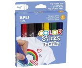 Barva na textil Apli Color Sticks Textile, 6 barev