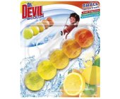 Zvs na WC Dr. Devil BiCOLOR 5ball, 35 g, Lemon fresh